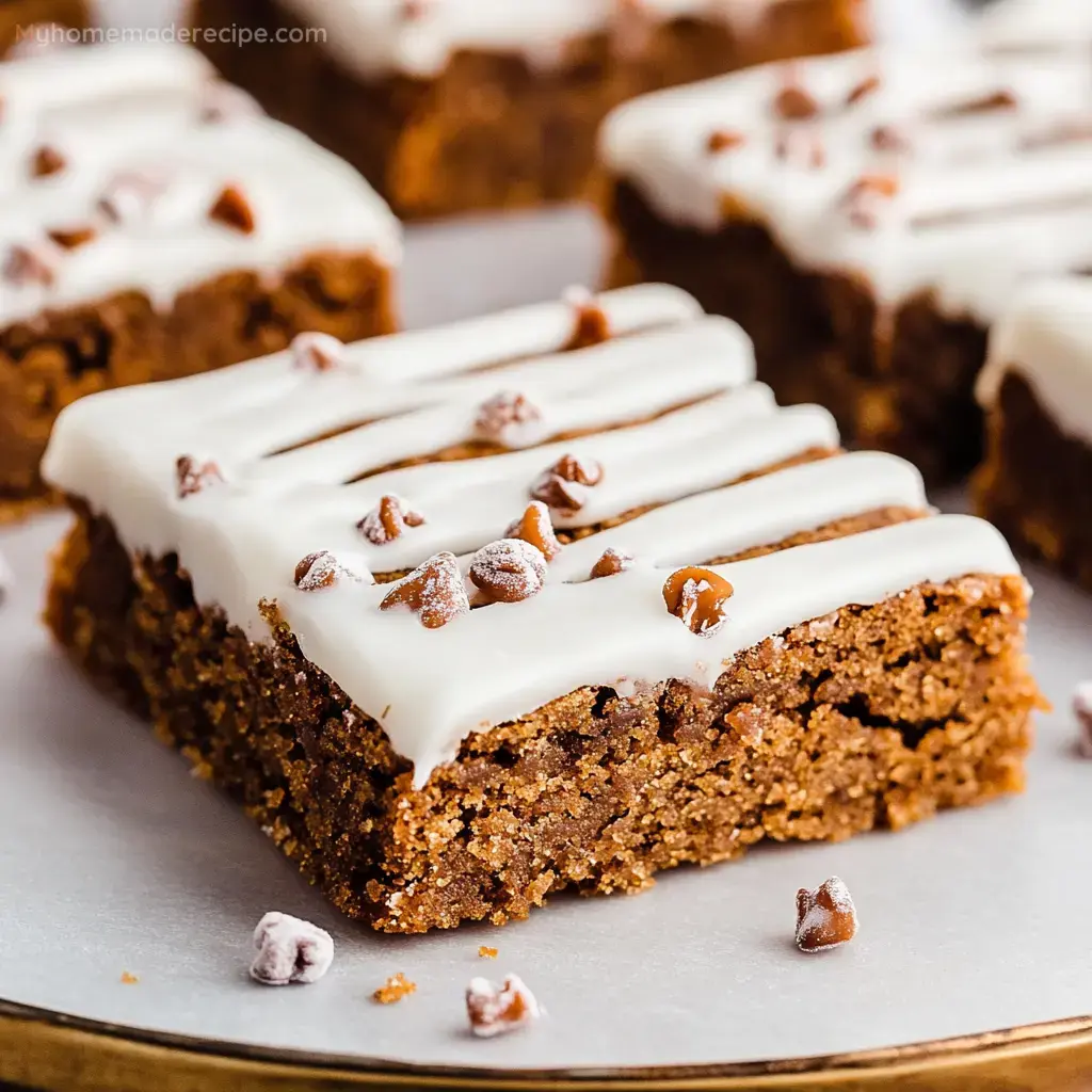 Chewy Gingerbread Bars