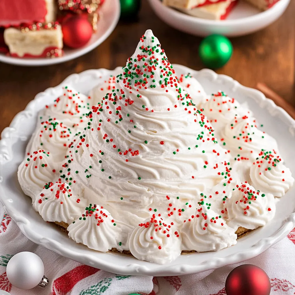 Festive Christmas Tree Cake Dip in a bowl