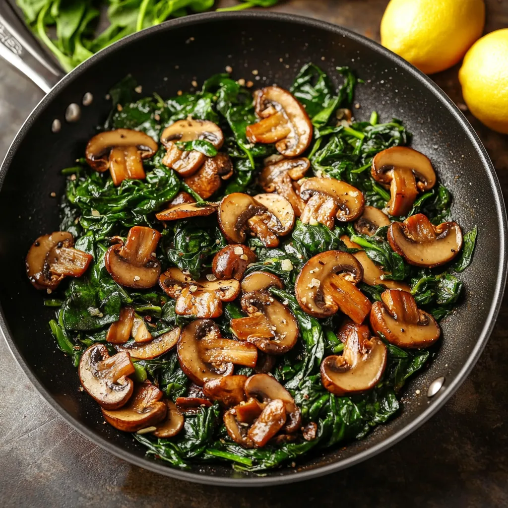 Easy Sauteed Mushrooms with Spinach