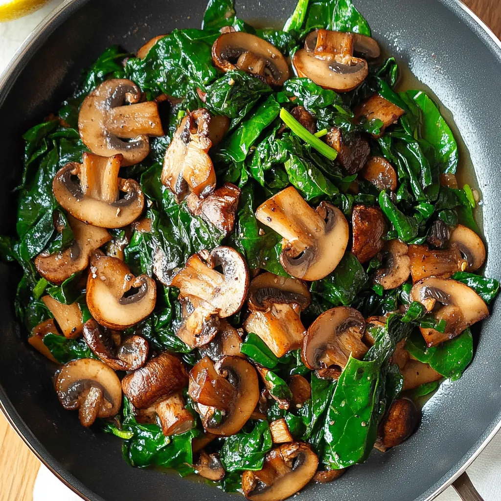 Easy Sauteed Mushrooms with Spinach