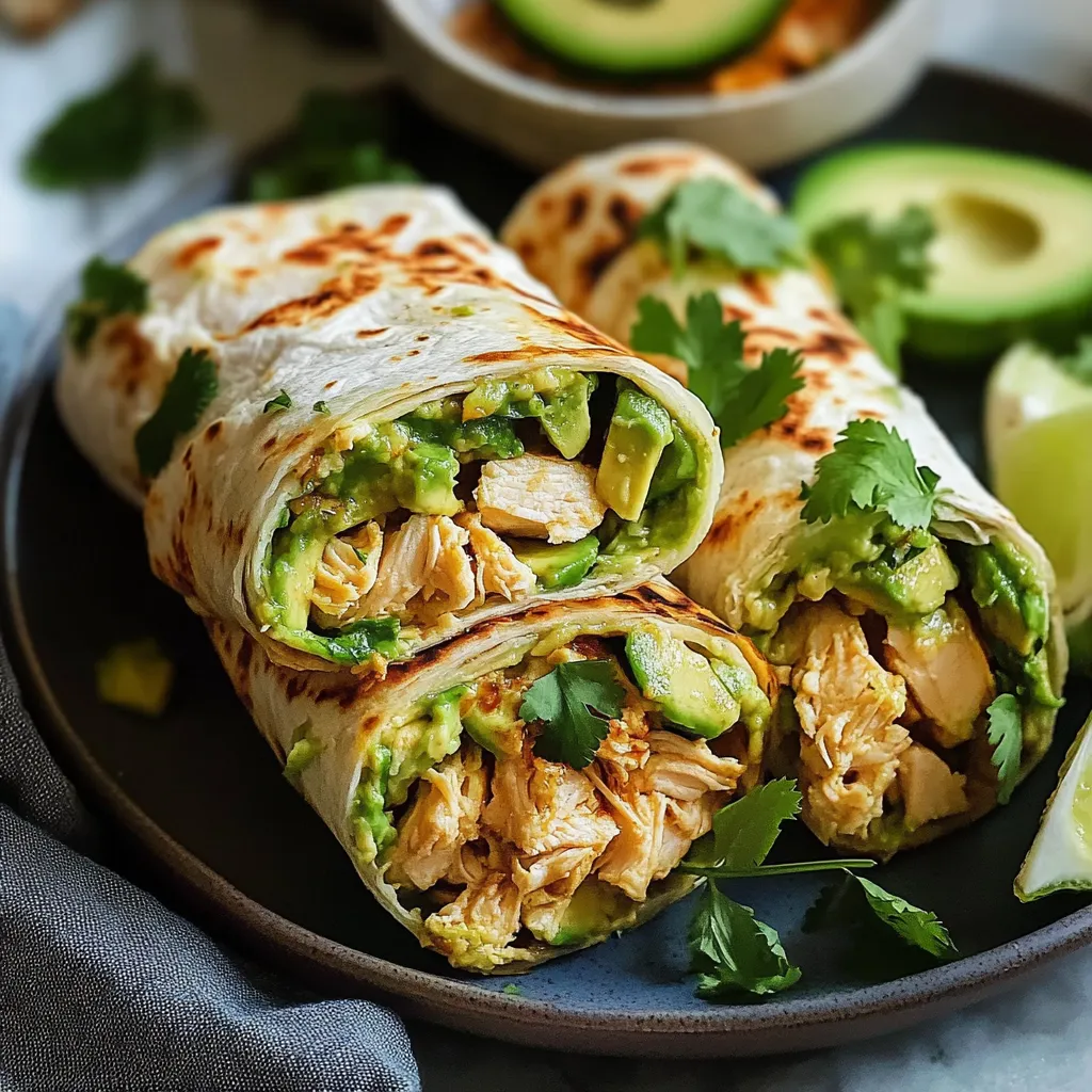 Quick & Easy Chicken Avocado Wrap