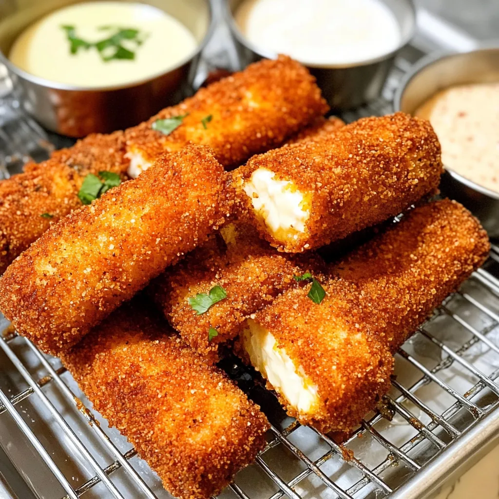 Deliciously Crispy Nashville Hot Mozzarella Sticks