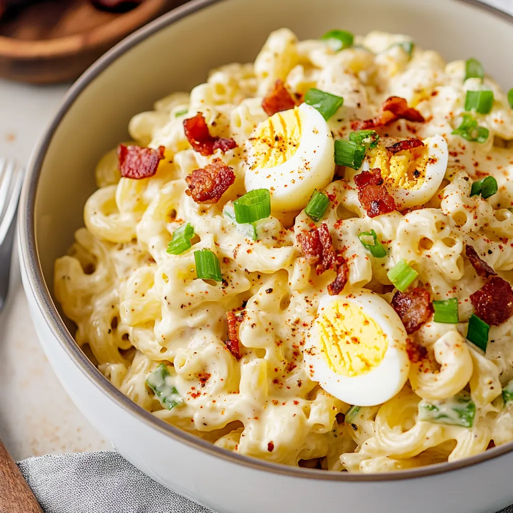 Rich and Creamy Deviled Egg Macaroni Salad