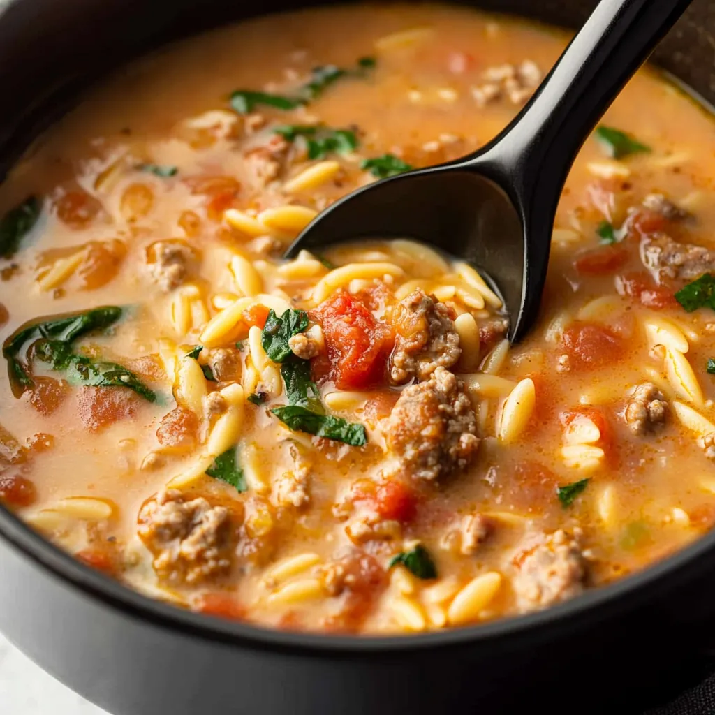 Italian Sausage Orzo Soup