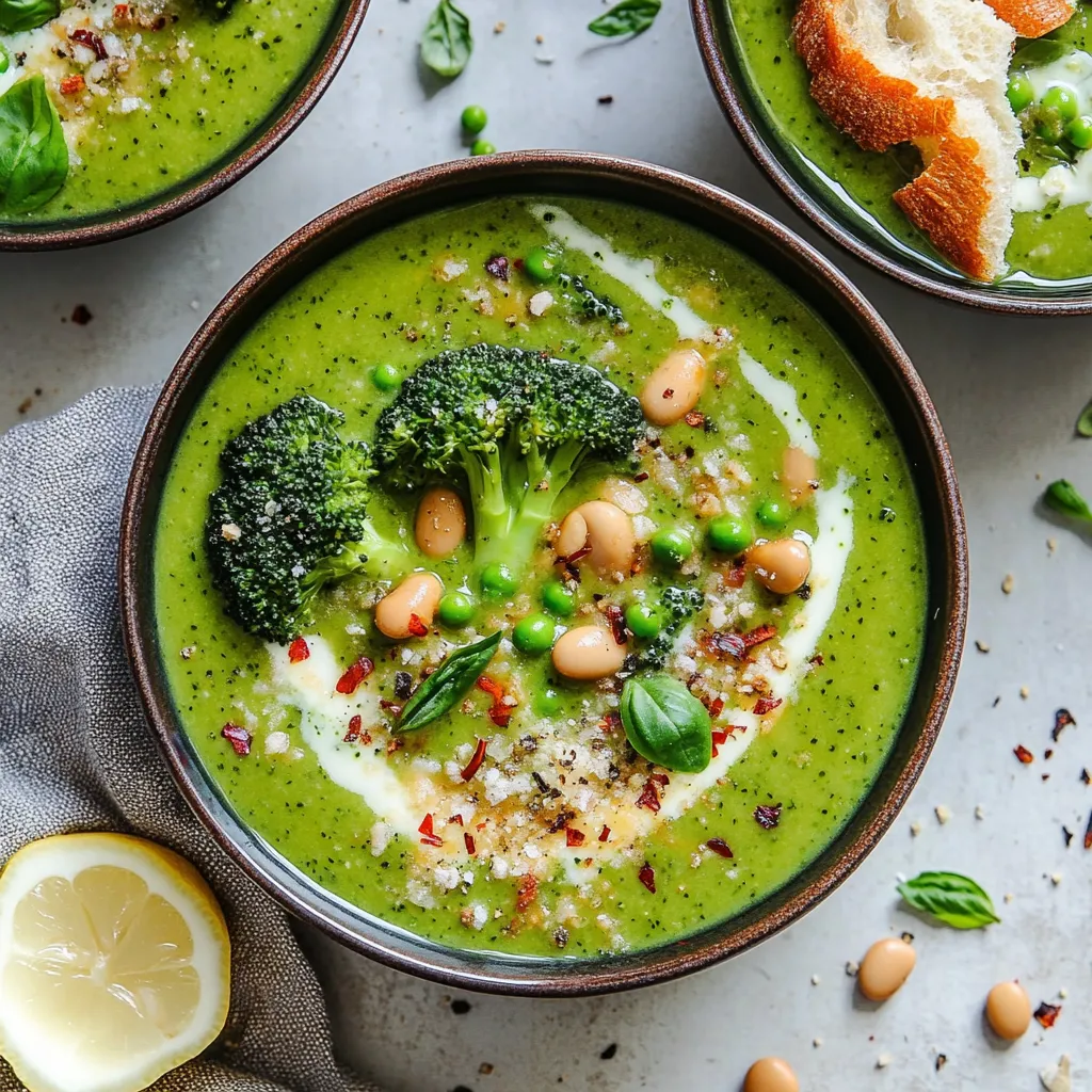 Vegan Creamy Greens and Beans Soup