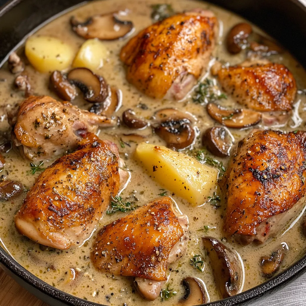 Creamy Herb Chicken White Wine Sauce