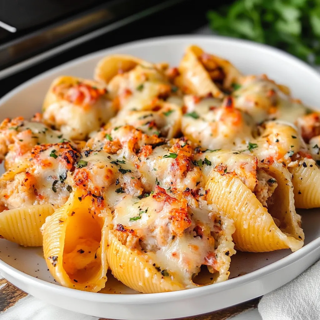 Chicken Scampi Stuffed Pasta Shells