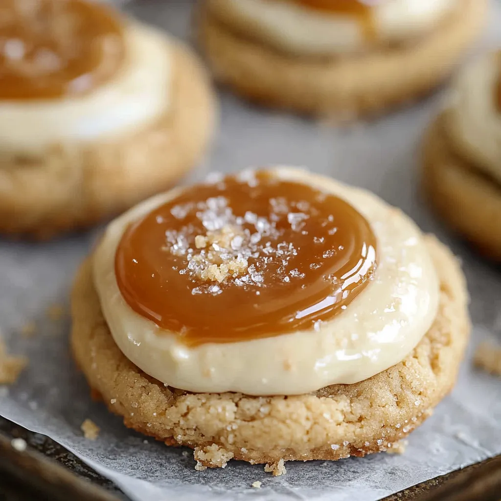 Crumbl Salted Caramel Cheesecake Cookies