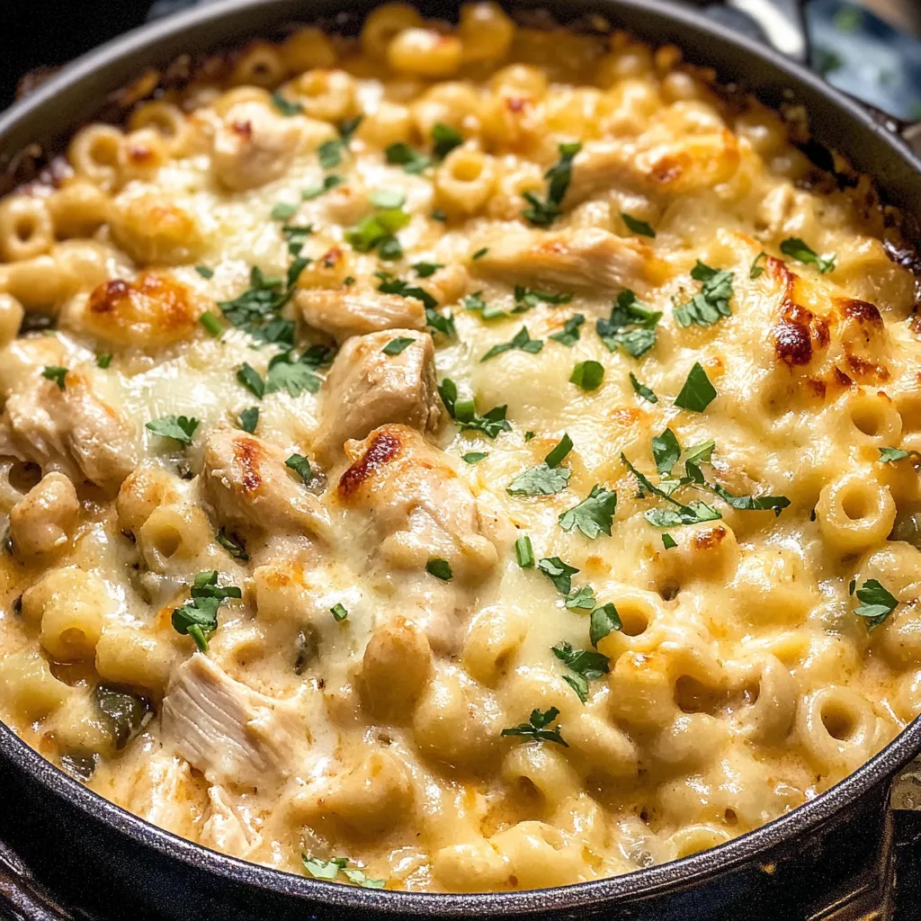 One Pot White Chicken Chili Mac And Cheese