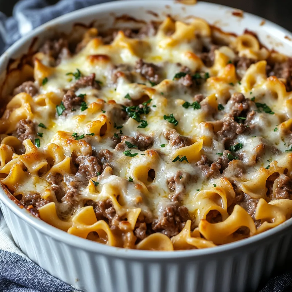 Beef Noodle Casserole with Sour Cream