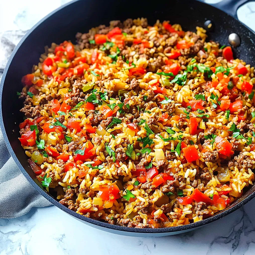 Easy Ground Beef and Rice Skillet