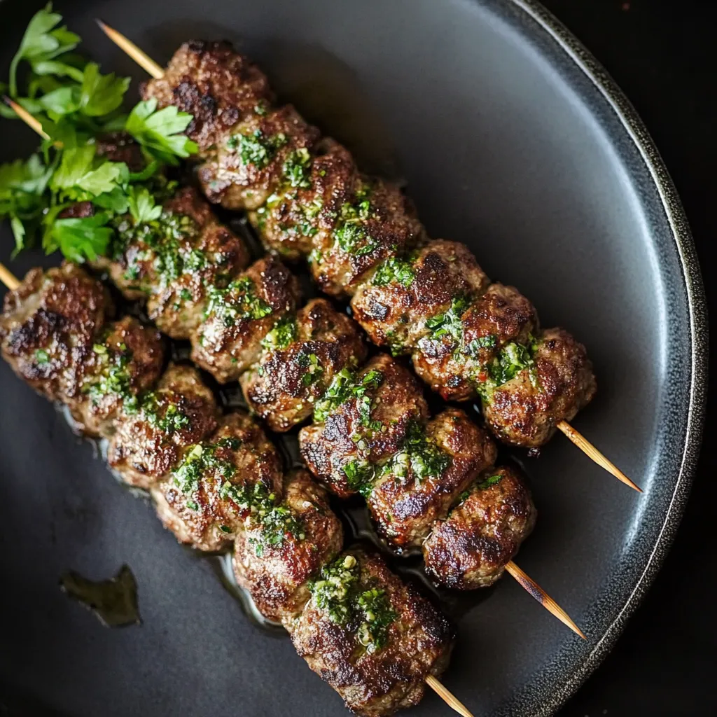 Juicy Kafta Grilled Skewers