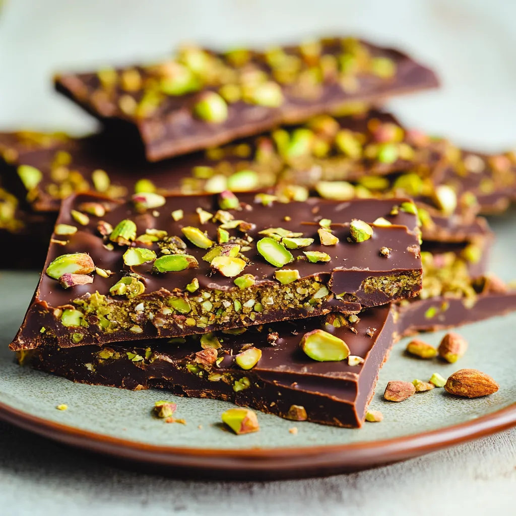 Easy Pistachio Chocolate Bark Viral Trend