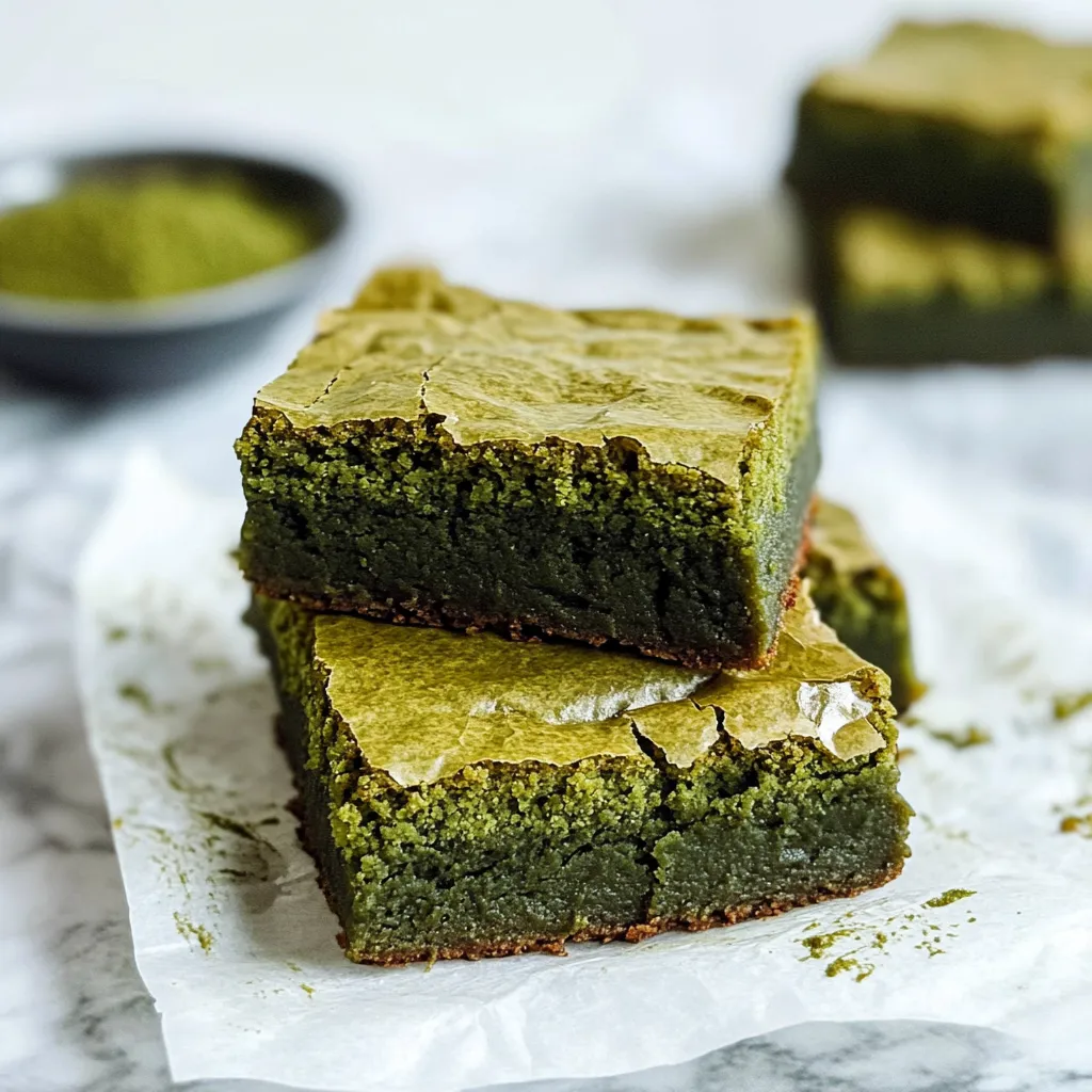 delicious Matcha Brownies