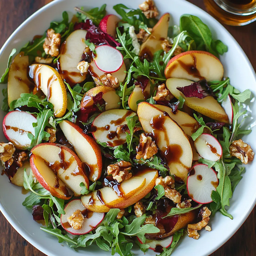 delish Pear Salad with Balsamic Vinaigrette