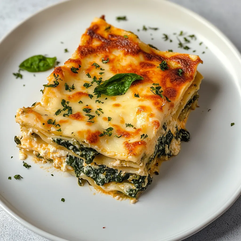 easy Ultimate Spinach Lasagna (3 Cheeses)