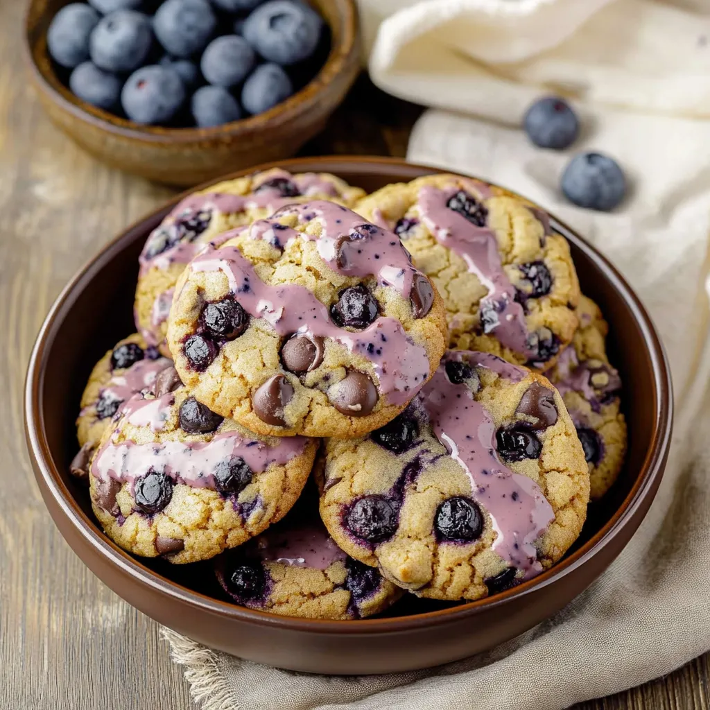 Purple Blueberry Chocolate Cookie Dessert