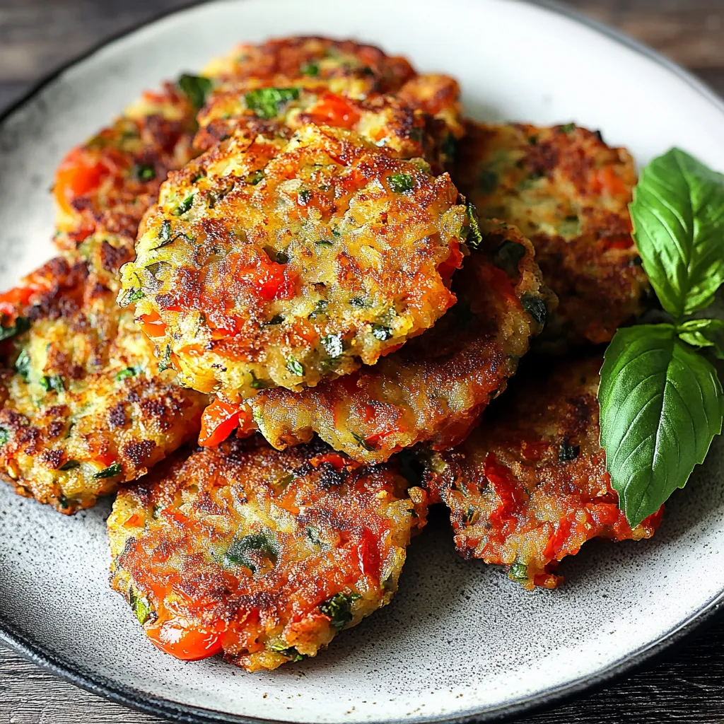 Crispy Tomato Herb Fritters