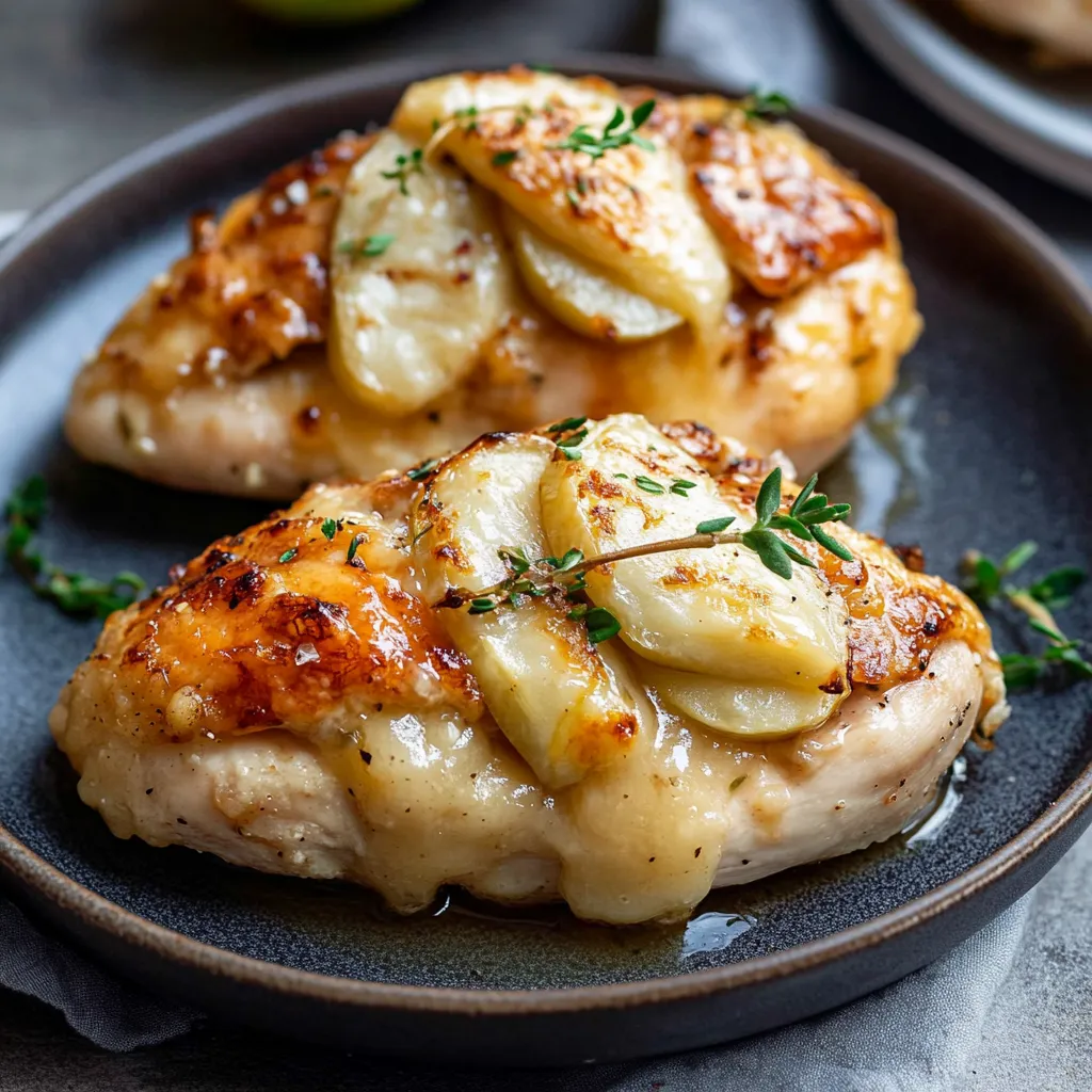 Chicken Filled with Apples and Brie