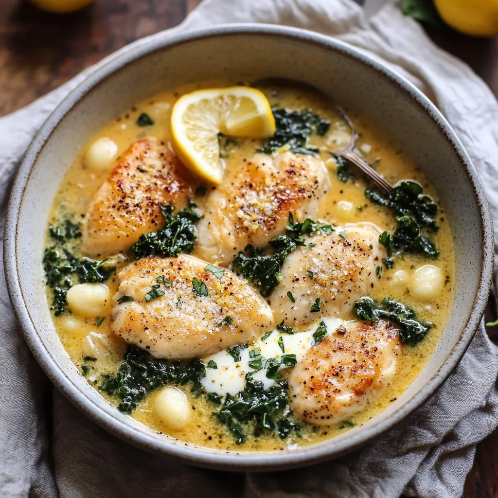 Yummy Creamy Winter Lemon Chicken Gnocchi Soup