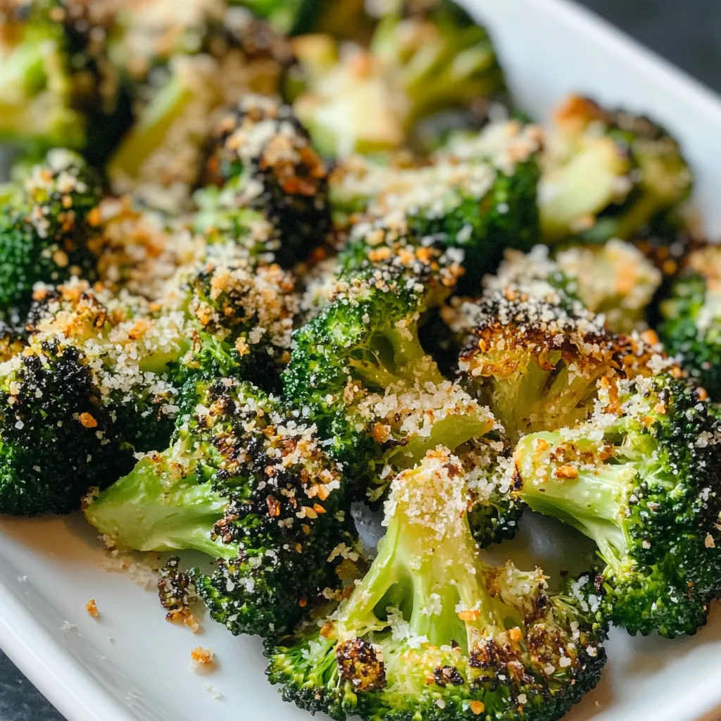 Yummy Crispy Garlic Parmesan Roasted Broccoli