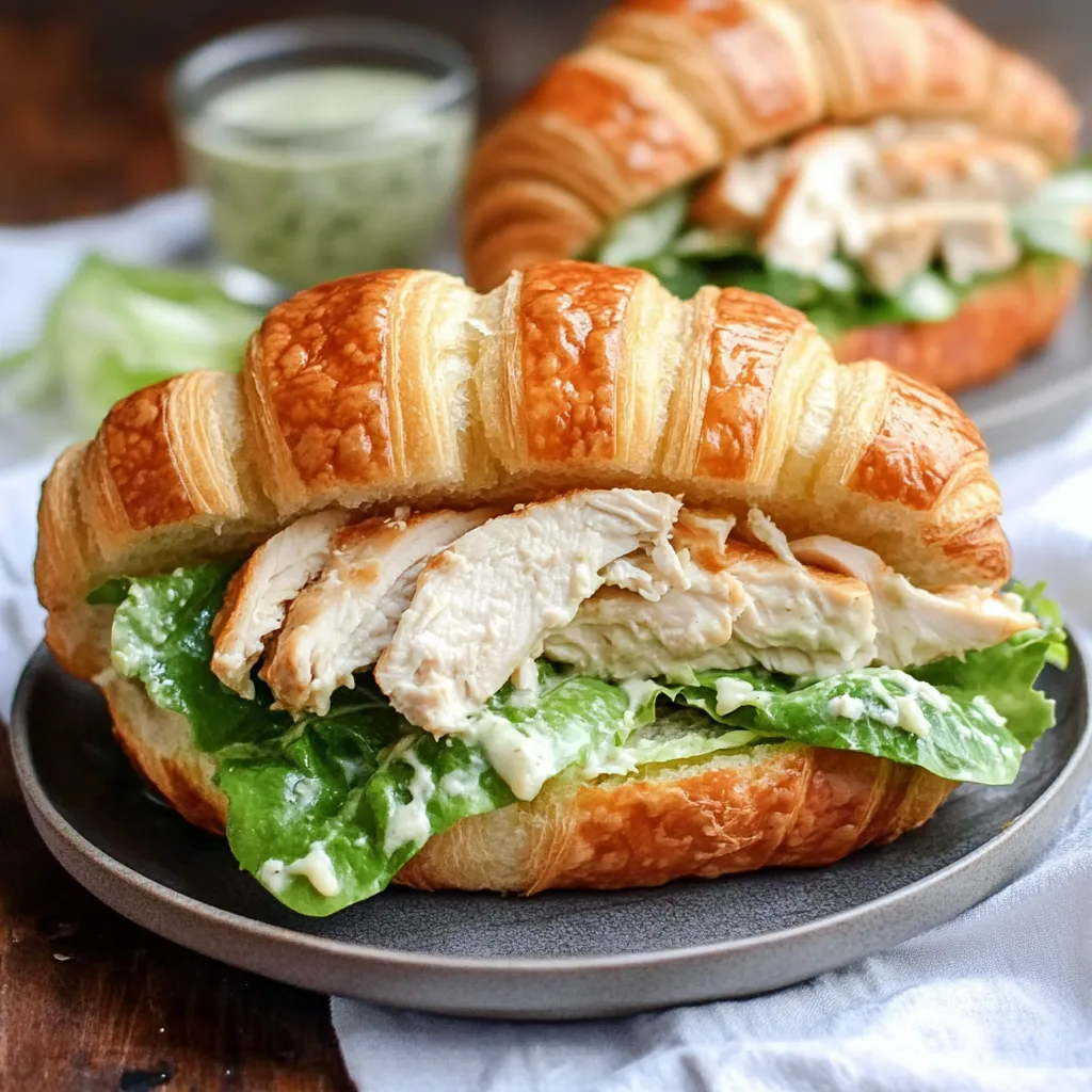 Tasty Chicken Caesar Croissant