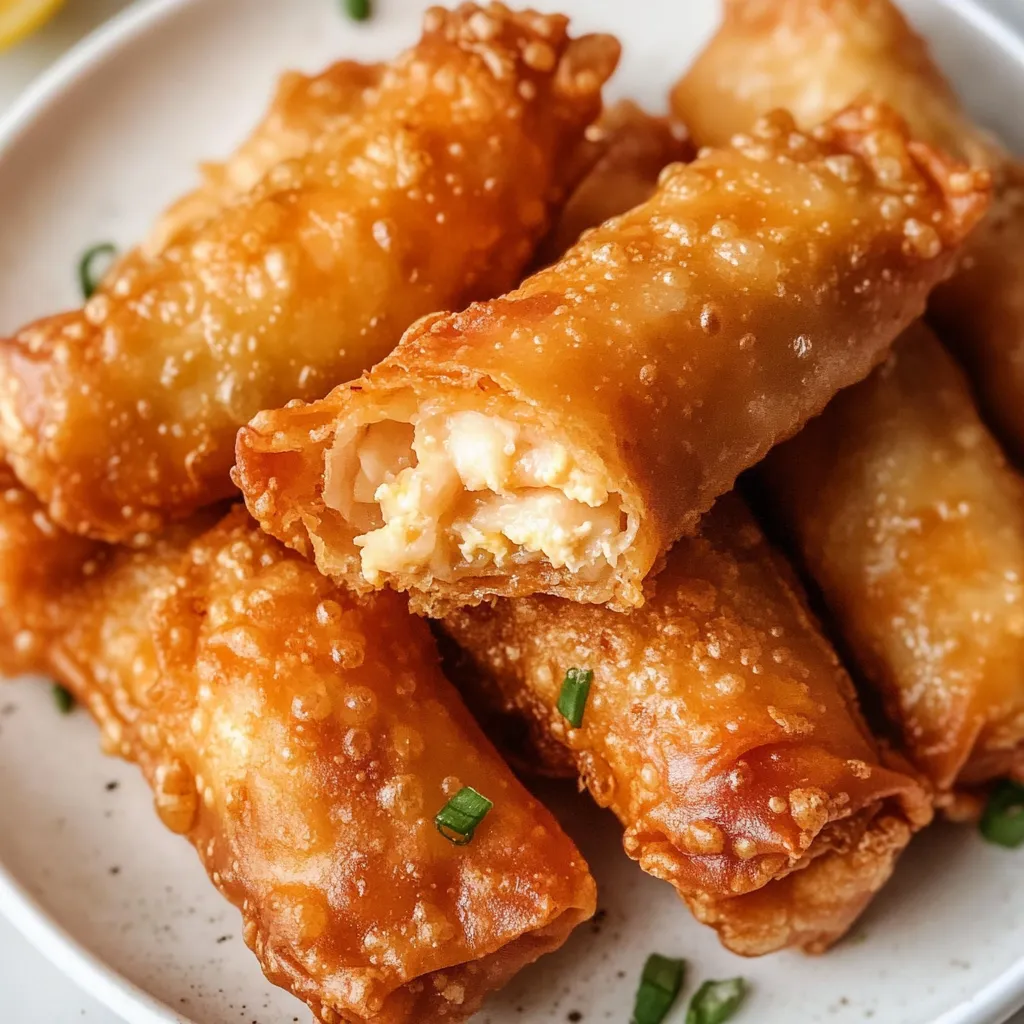 Crispy Air Fried Chicken Egg Rolls Appetizer