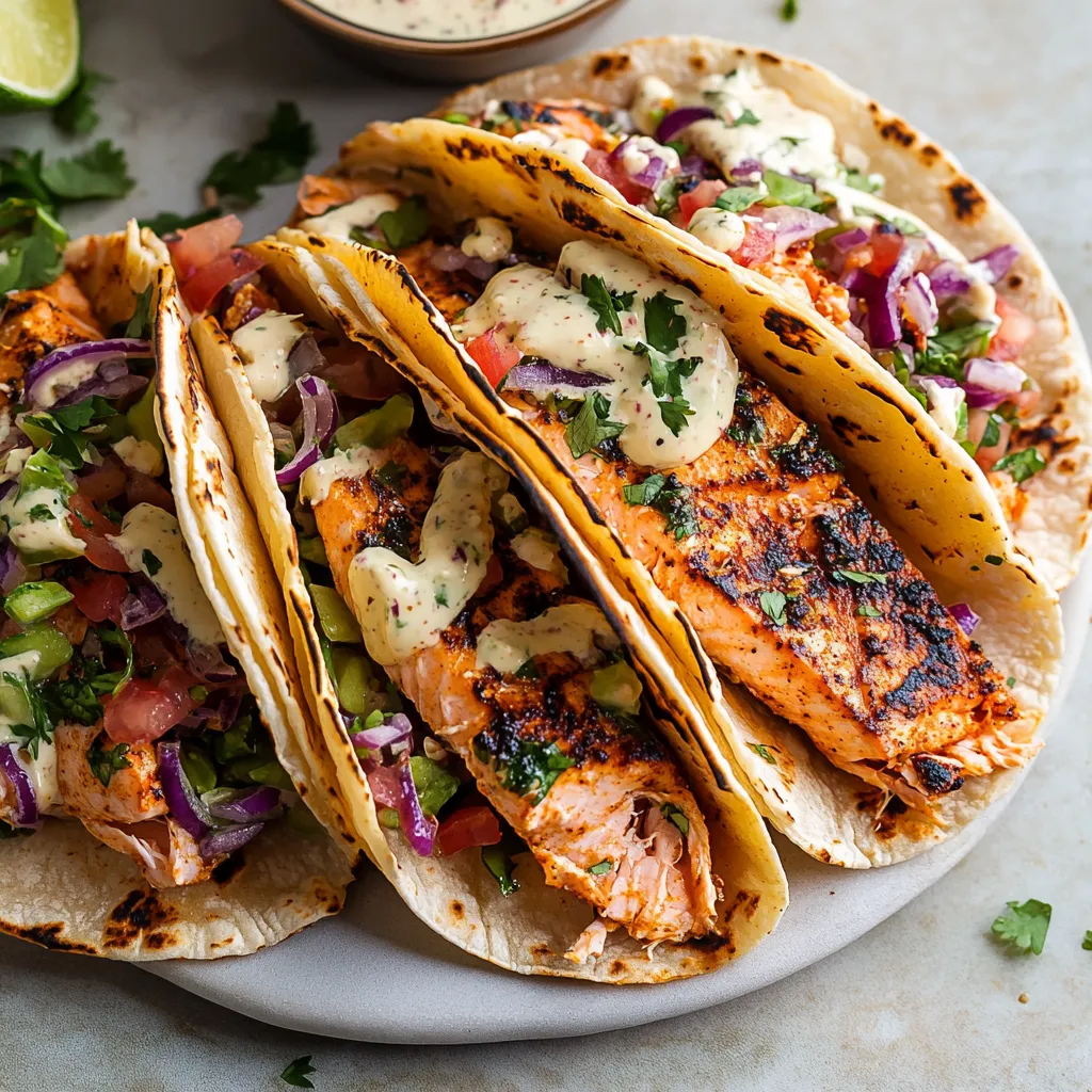 Fresh Salmon Tacos with Homemade Seasoning