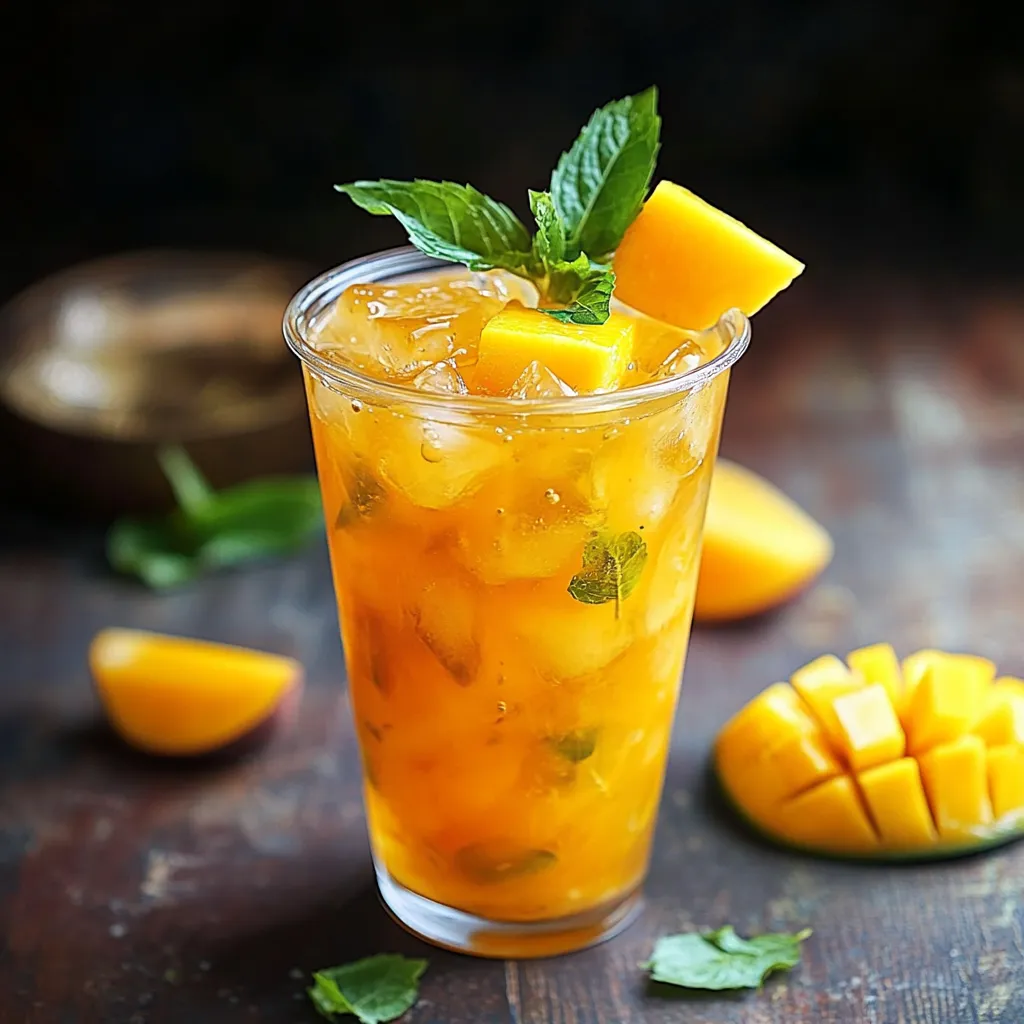 Yummy Homemade Mango Iced Tea – Fresh & Fruity!