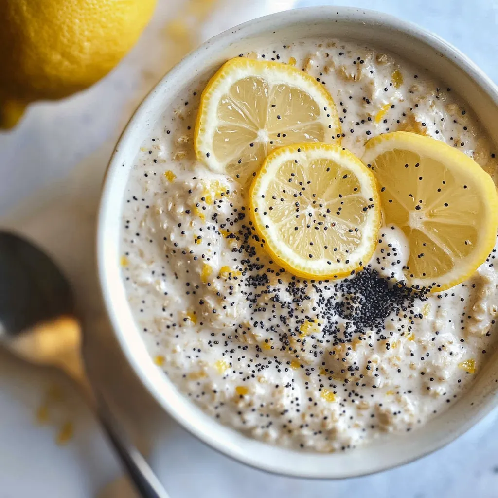 Easy Vegan Lemon Poppy Seed Overnight Oats