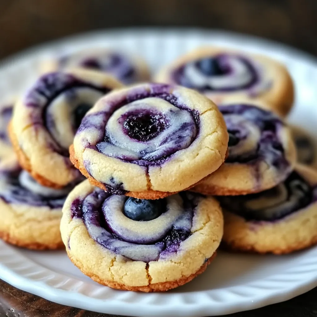 Delicious and  Easy Blueberry Cheesecake Swirl Cookie Recipe