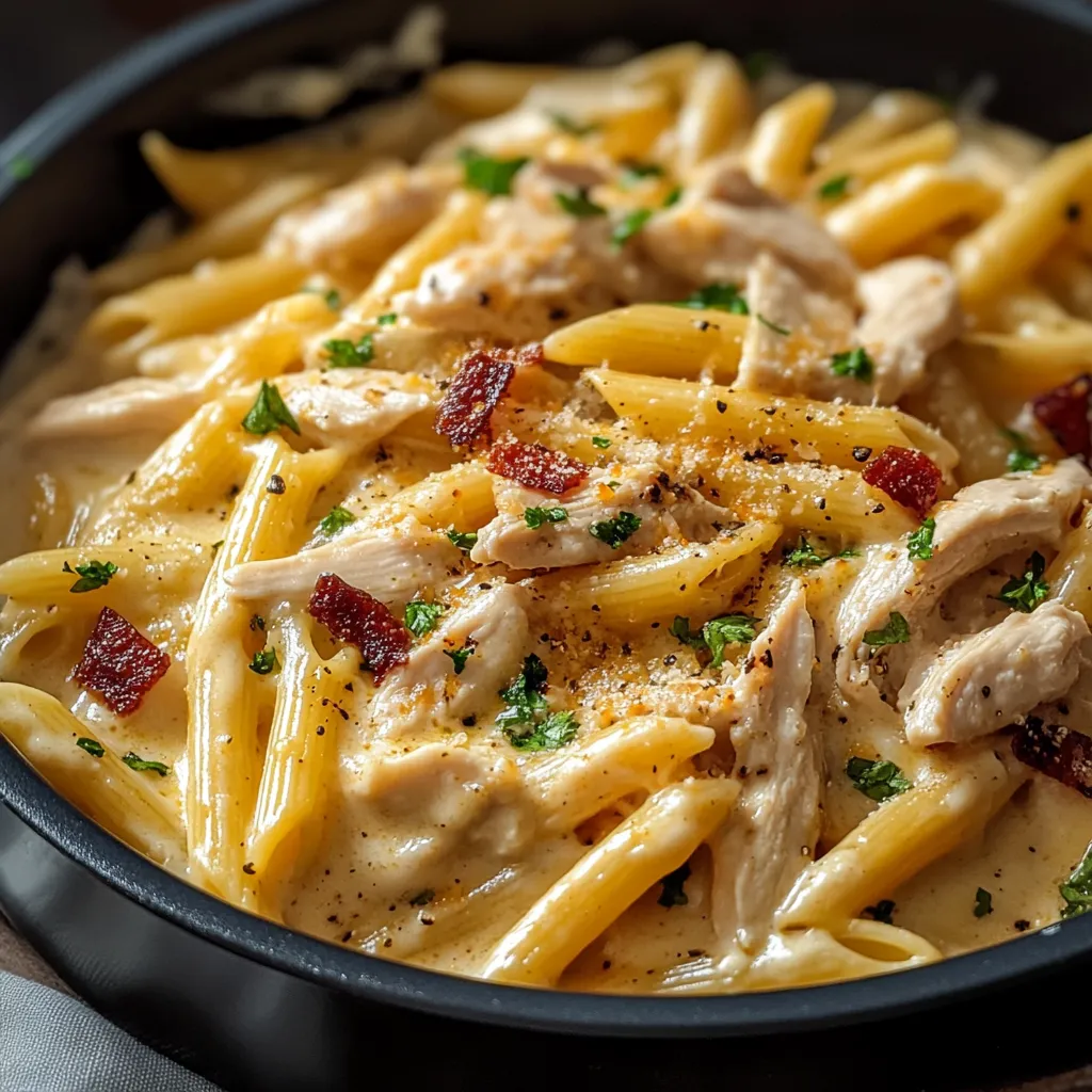 Yummy Creamy Ranch Chicken Bacon Pasta