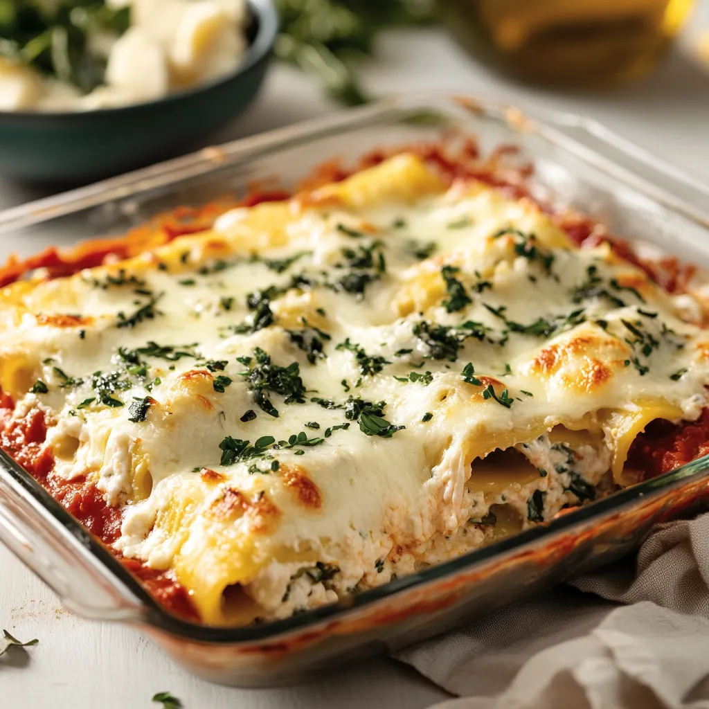 Cheesy Baked Manicotti