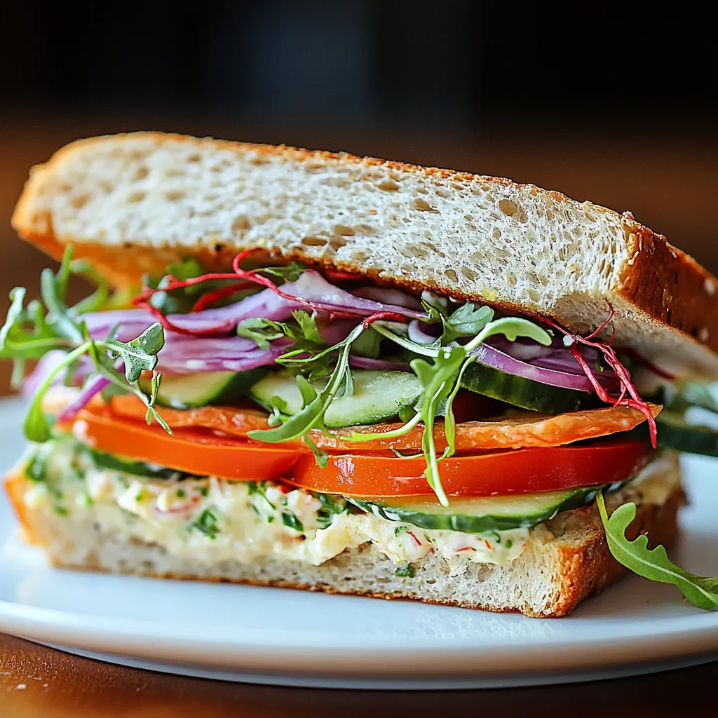 Delicious Laura's Fresh Veggie Sandwich