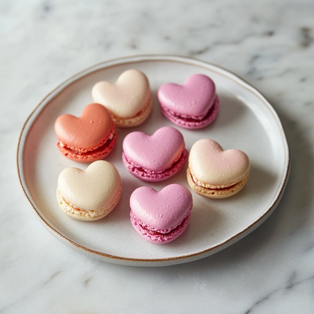 Delicious Heart-Shaped Macarons