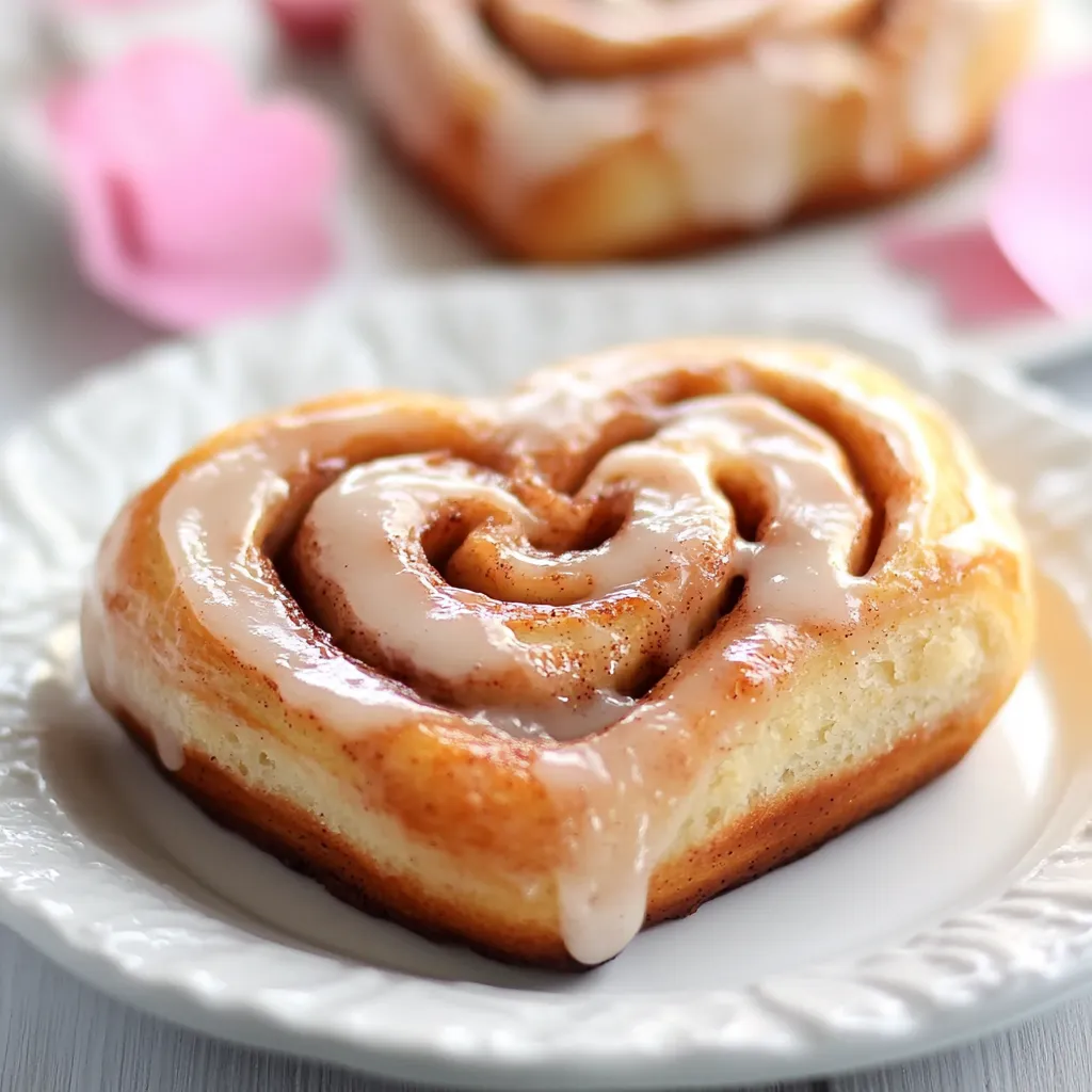 Easy Heart Shaped Cinnamon Rolls