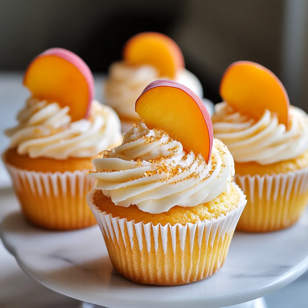 Easy Honey Peach Cream Cheese Cupcakes Recipe