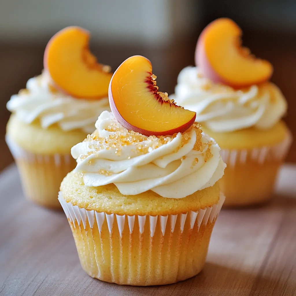 Delicious Honey Peach Cream Cheese Cupcakes Recipe