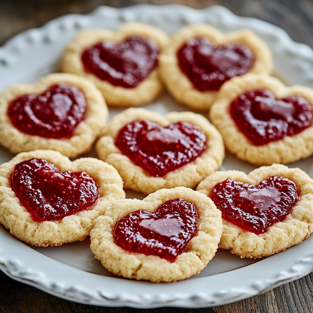 Delicious Heart Jam Cookies