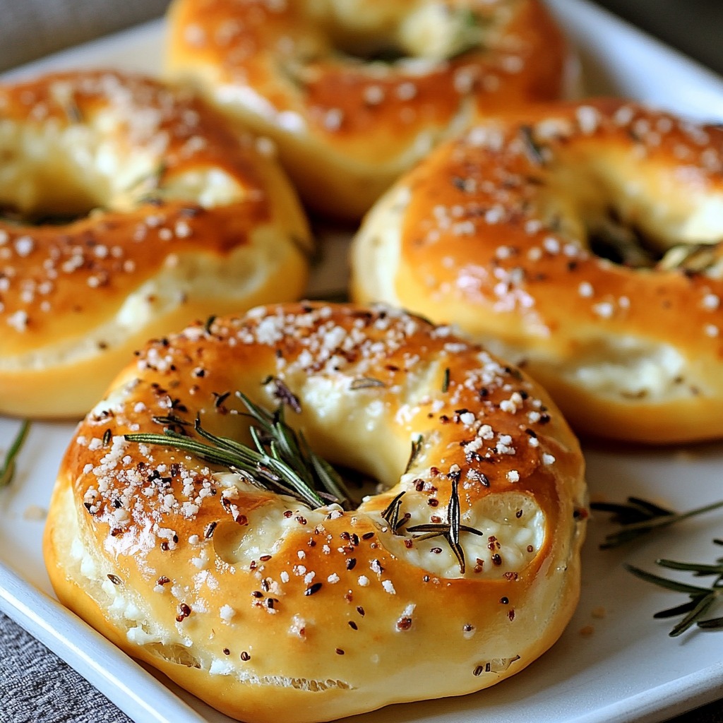 Delicious Mozzarella Stuffed Rosemary Parmesan Soft Pretzels