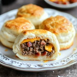 Cheeseburger Biscuit Bombs