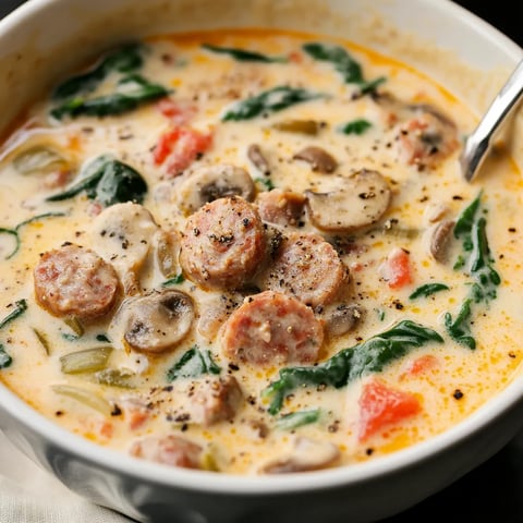 Creamy Parmesan Italian Sausage Soup