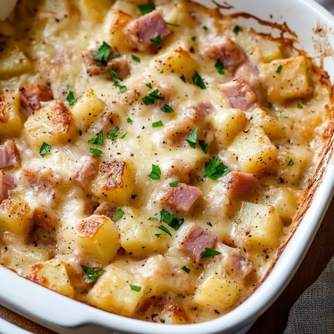 Delicious Ham Potato Casserole