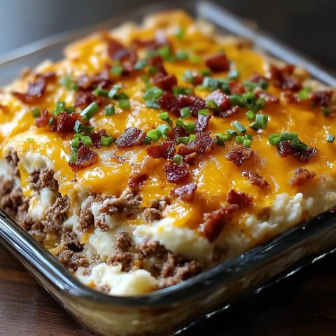 Savory Mashed Potato Meatloaf Casserole