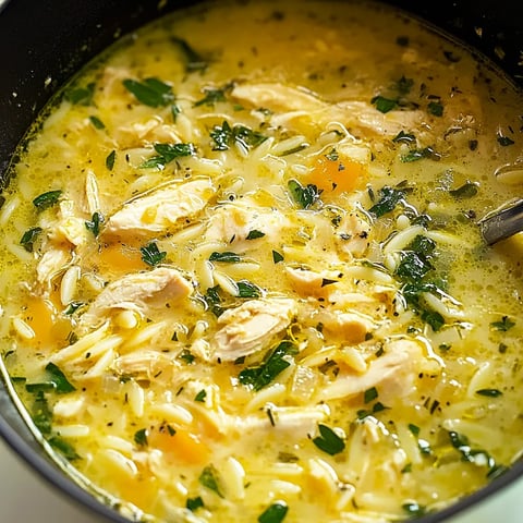 Creamy Lemon Chicken Orzo Soup