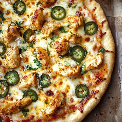 Tasty Chicken and Jalapeno Pizza